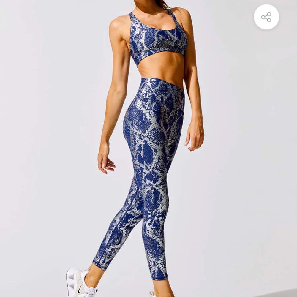 Carbon 38 Blue Snake Print Legging Set